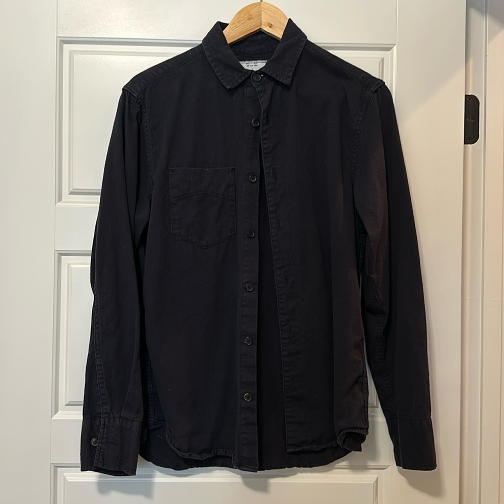 Billy Reid dark blue button down shirt.  Size Small